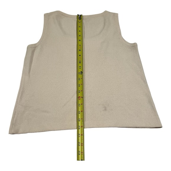 St. John Sport Santana Knit‎ Beige Color Tank Top Wool/ Rayon Blend Small - Picture 8 of 14